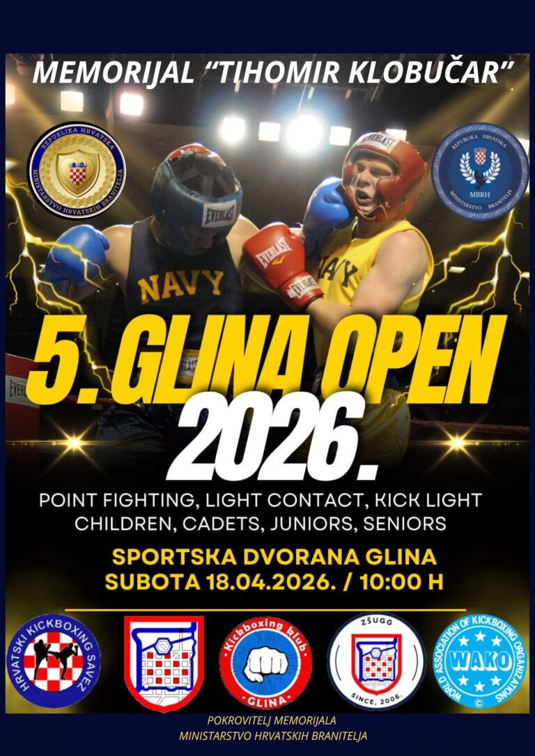 Poster natjecanja GLINA OPEN 2026