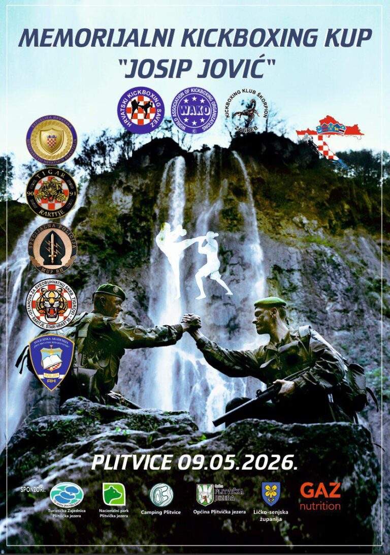 Poster natjecanja MEMORIJALNI KICKBOXING CUP JOSIP JOVIC 2026