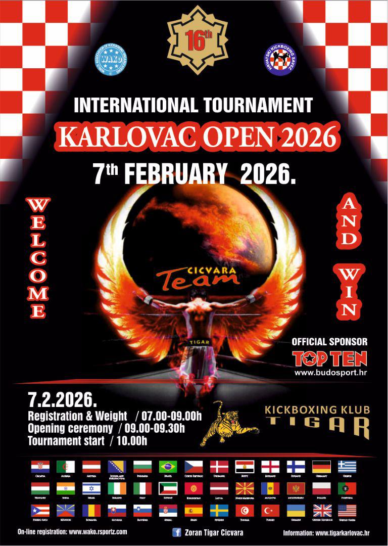 Poster natjecanja KARLOVAC OPEN 2026