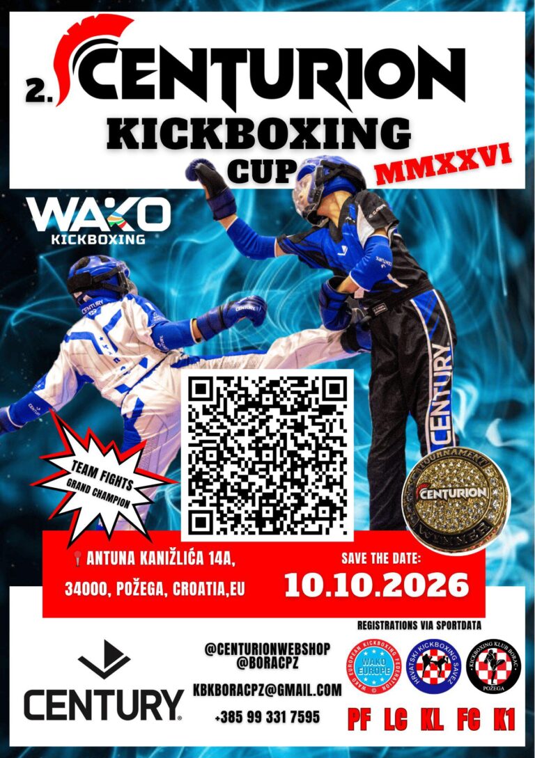 Poster natjecanja 2. Centurion kickboxing